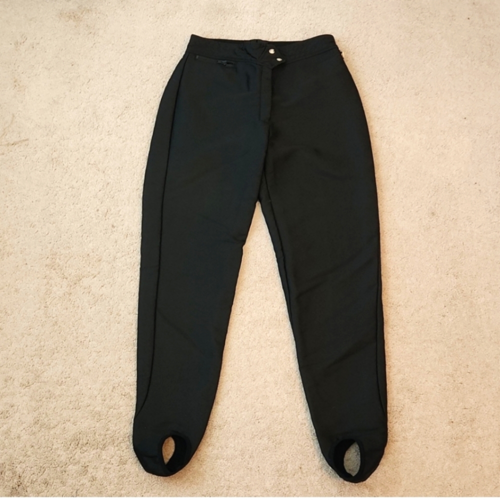 Obermeyer black vintage stirrup ski pants